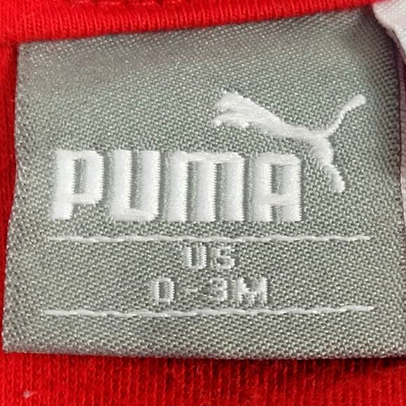 Puma Black and Red Hoodie jacket Size 0-3 Months - Picture 3 of 6